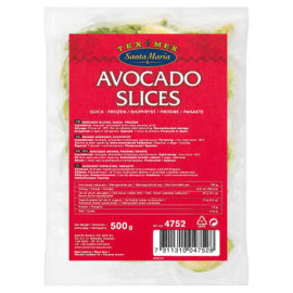 A 500 gram bag of Santa Maria brand Frozen Sliced Avocado
