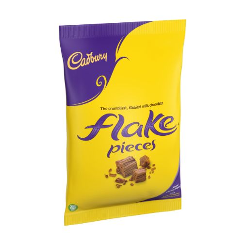A 500 gram bag of Cadbury brand Flake Pieces