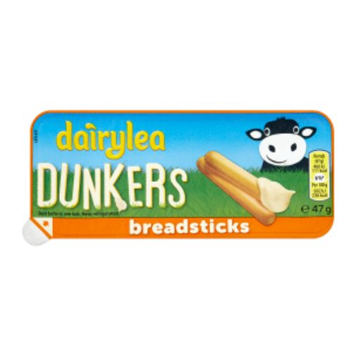 A 43 gram packet of Dairylea brand Dunker Breadstick